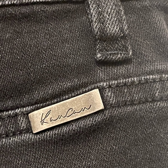 KanCan Exposed Button Fly High Rise Raw Hem Skinny Jeans in Black - Size 25/ 3 - Picture 5 of 7